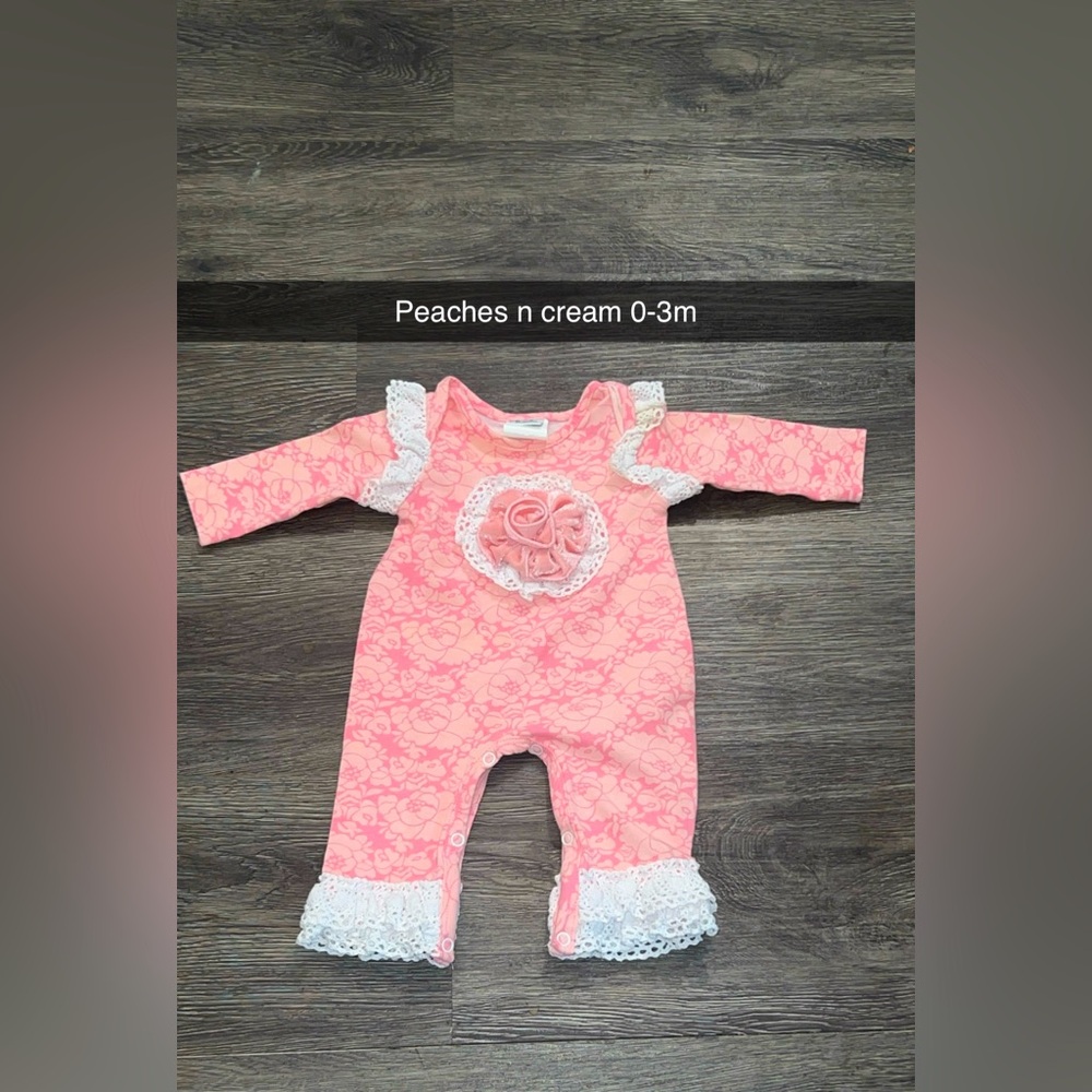Baby girls Peaches N Cream 3m romper